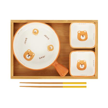 ชุด PORCELAIN KECH ORANGE BEAR แพ็ก 6 ชิ้น_1