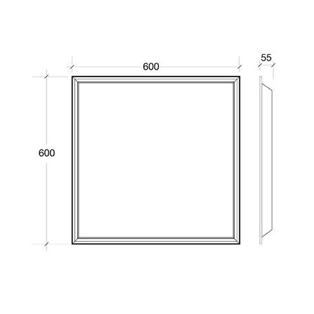 โคมฝังฝ้า LED HI-TEK HFILE06645 60x60 ซม. 45 วัตต์ COOLWHITE/DAYLIGHT/WARMWHITE_6