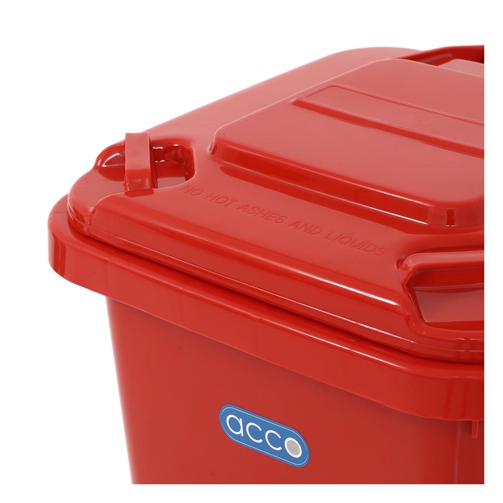 ถังขยะฝาเปิดปิดมีล้อ ACCO CLEAN 60 ลิตร สีแดง