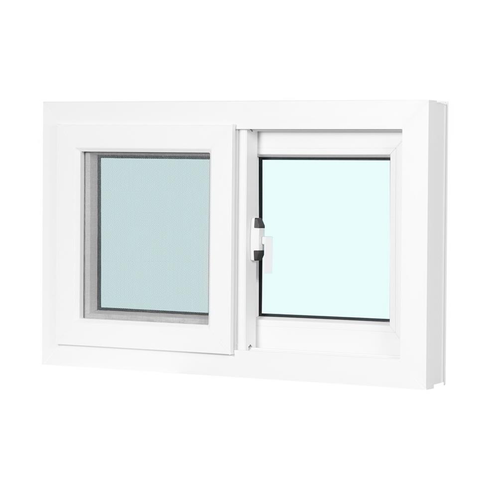 หน้าต่างบานเลื่อน UPVC S-S มุ้ง AZLE 80x50 ซม. สีขาว