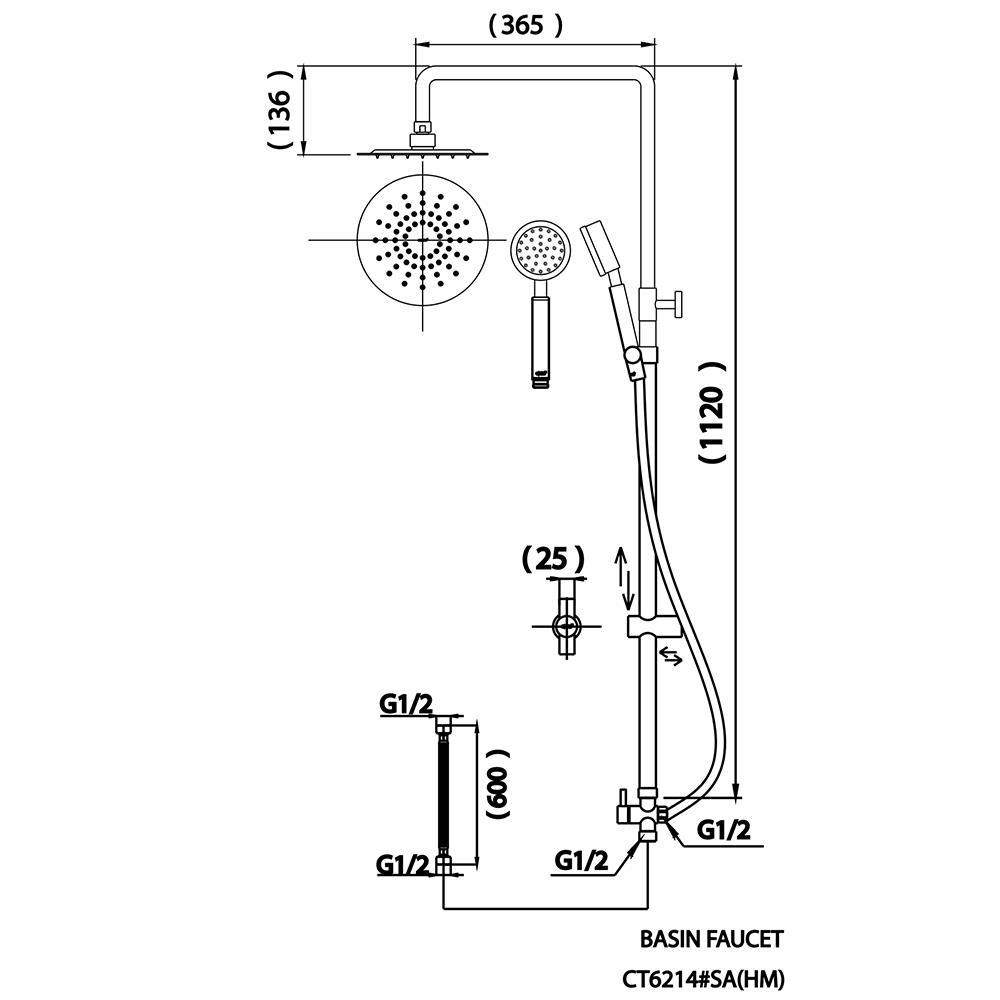 ฝักบัว RAIN SHOWER COTTO CT6214SA