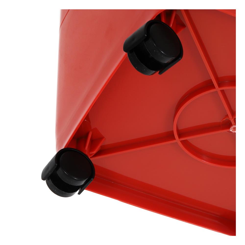 ถังขยะฝาเปิดปิด มีล้อ ACCO CLEAN 32 ลิตร สีแดง