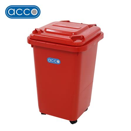 ถังขยะฝาเปิดปิด มีล้อ ACCO CLEAN 32 ลิตร สีแดง_0
