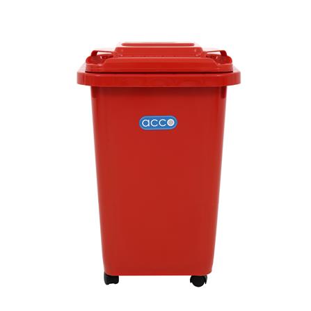 ถังขยะฝาเปิดปิด มีล้อ ACCO CLEAN 32 ลิตร สีแดง_1
