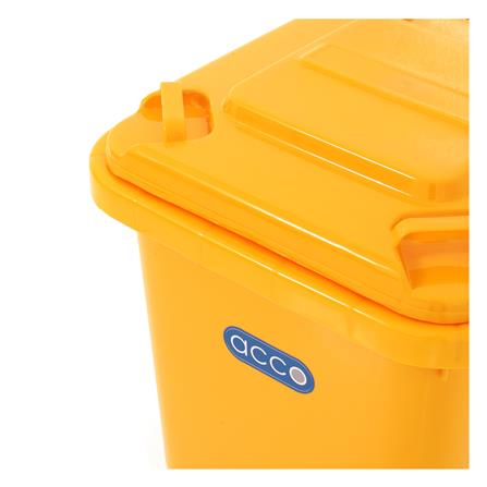 ถังขยะฝาเปิดปิดมีล้อ ACCO CLEAN 32 ลิตร สีเหลือง_3