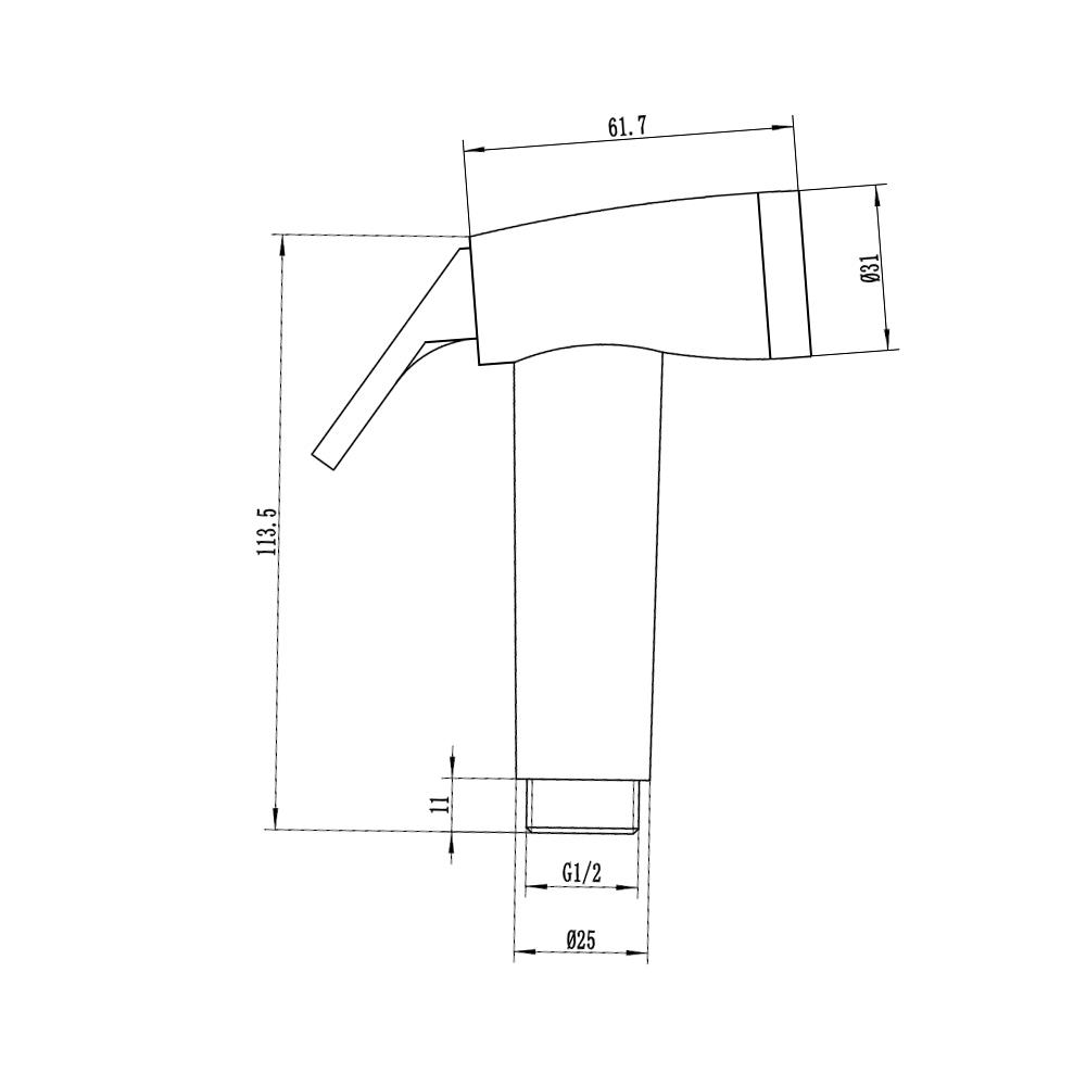 สายฉีดชำระครบชุด RASLAND RA BIDET-BLACK สีดำ