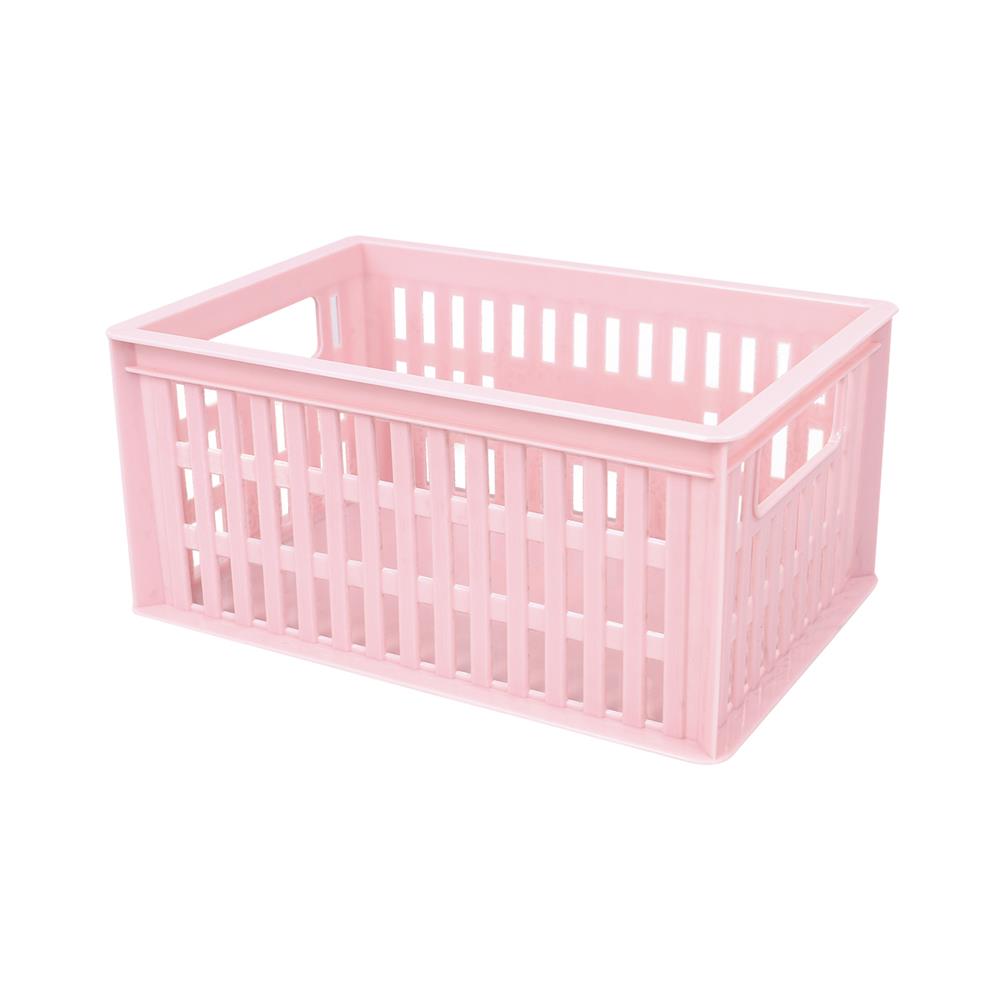 กล่องซ้อนได้ ME LIVING 591-1 16X24X11 ซม. สีชมพู