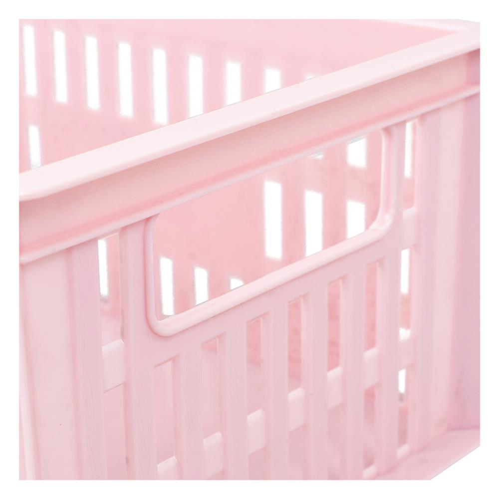 กล่องซ้อนได้ ME LIVING 591-1 16X24X11 ซม. สีชมพู