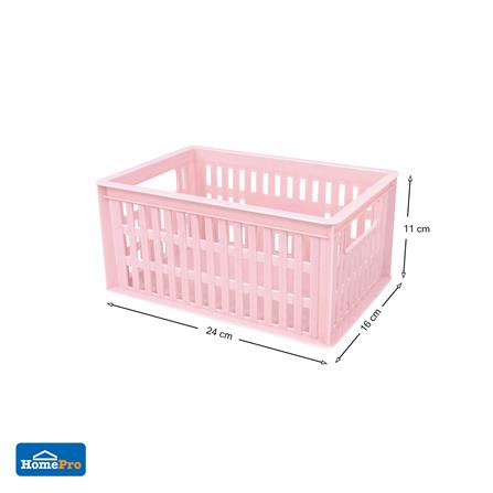 กล่องซ้อนได้ ME LIVING 591-1 16X24X11 ซม. สีชมพู_3