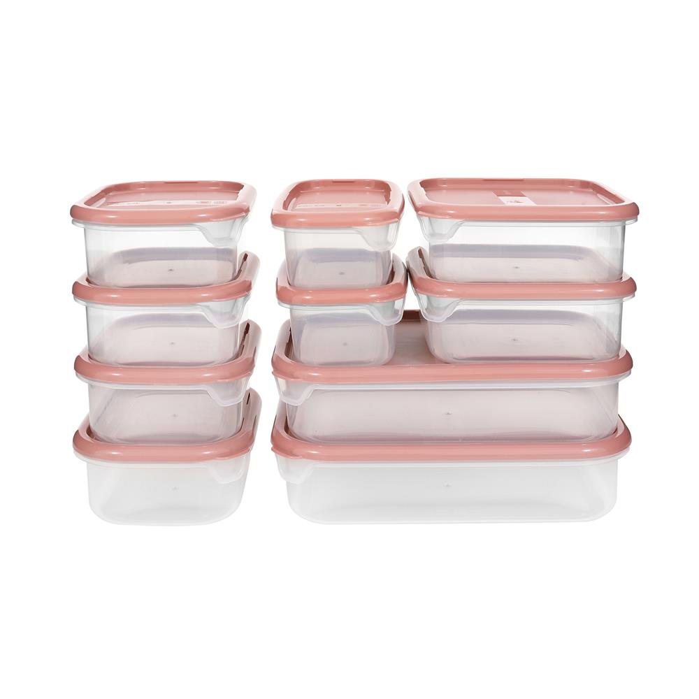 ชุดกล่องอาหาร KECH SET20 ชิ้น รวมฝา สีชมพู