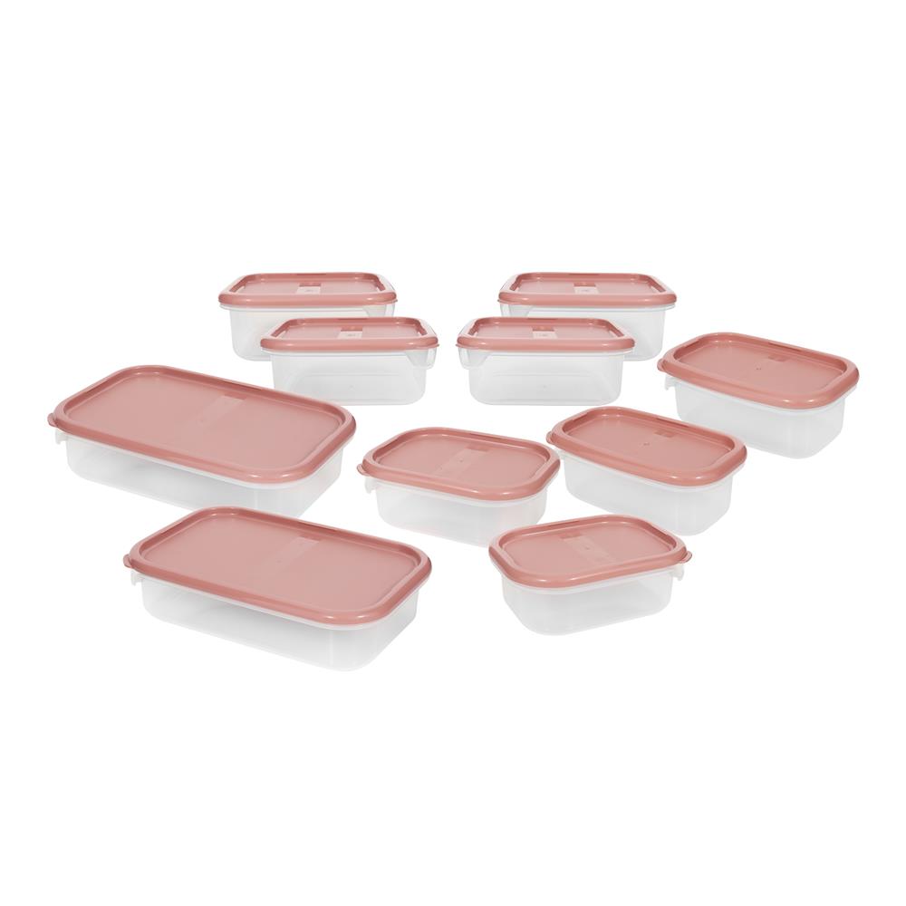 ชุดกล่องอาหาร KECH SET20 ชิ้น รวมฝา สีชมพู