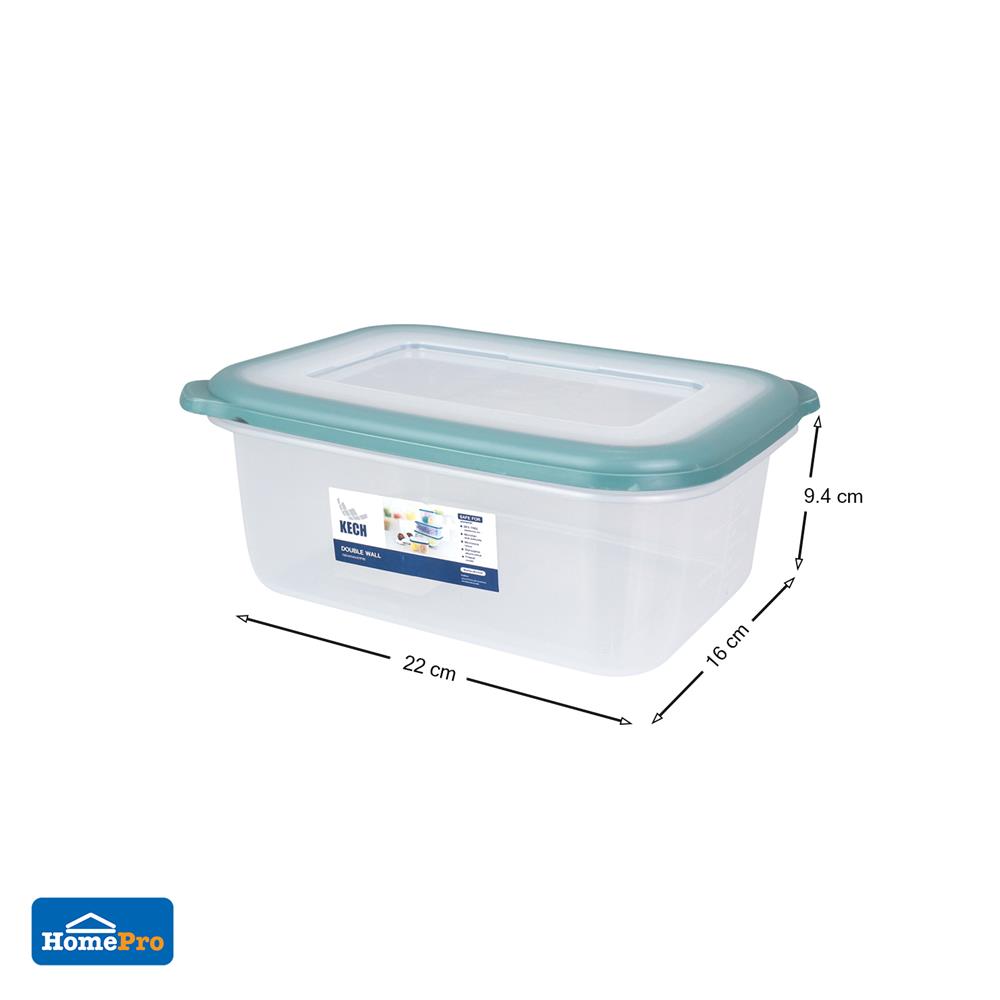 กล่องอาหาร 2 ลิตร KECH DOUBLE WALL 9036 สีเขียว