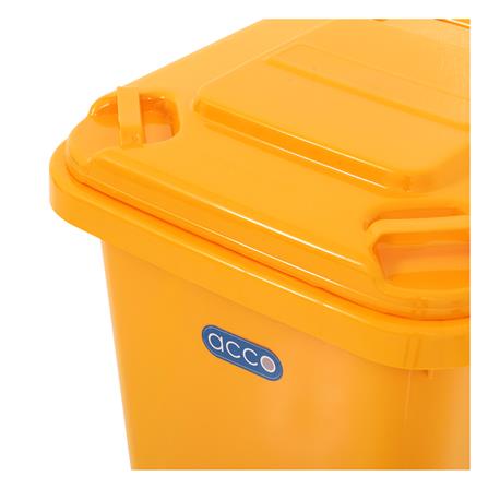 ถังขยะฝาเปิดปิดมีล้อ ACCO CLEAN 60 ลิตร สีเหลือง_3