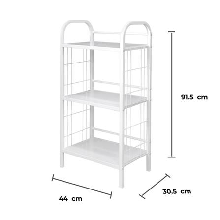 ชั้นวางของ 3 ชั้น STACKO AMAS 44x30.5x91.5 ซม. สีขาว_6