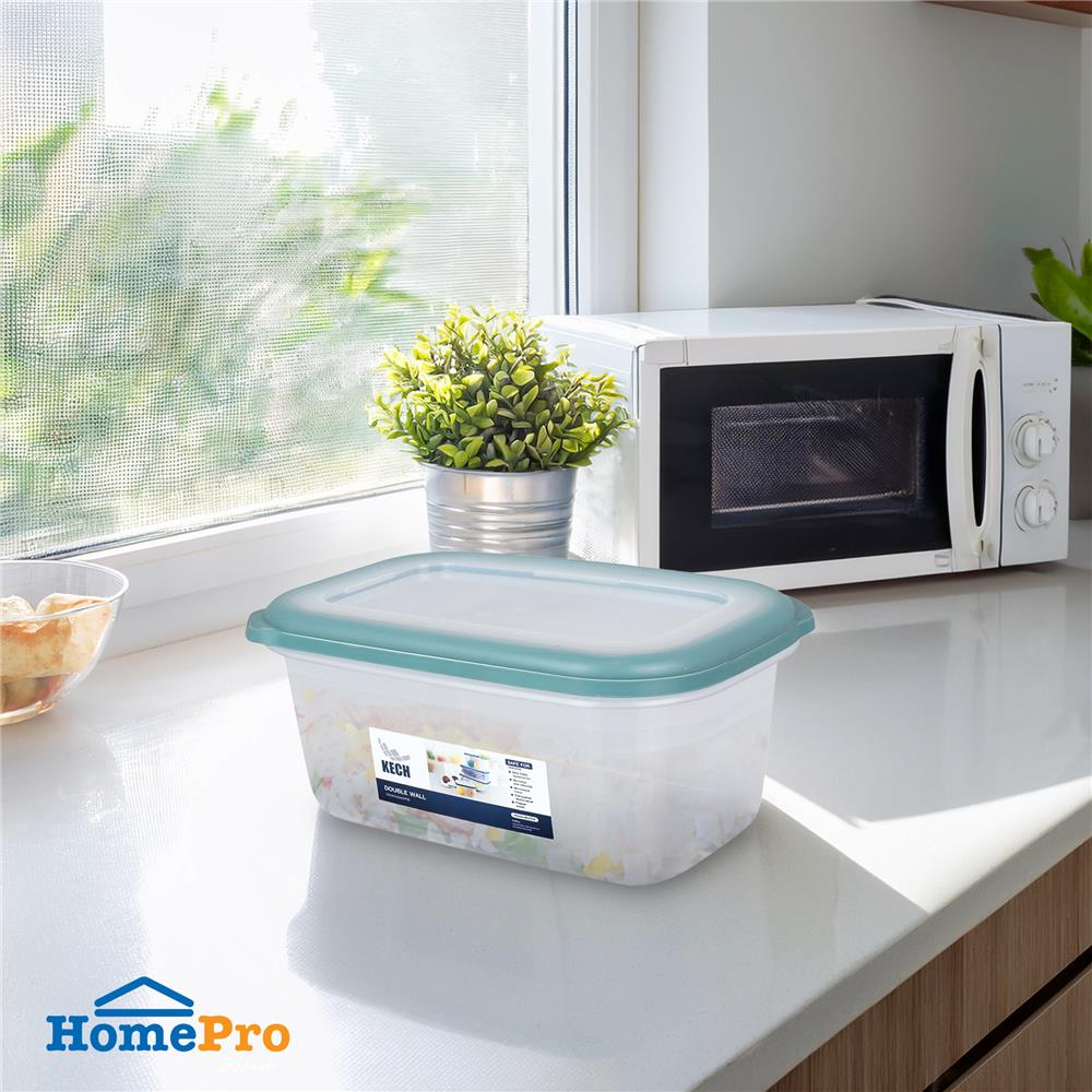 กล่องอาหาร 1.2 ลิตร KECH DOUBLE WALL 9033 สีเขียว