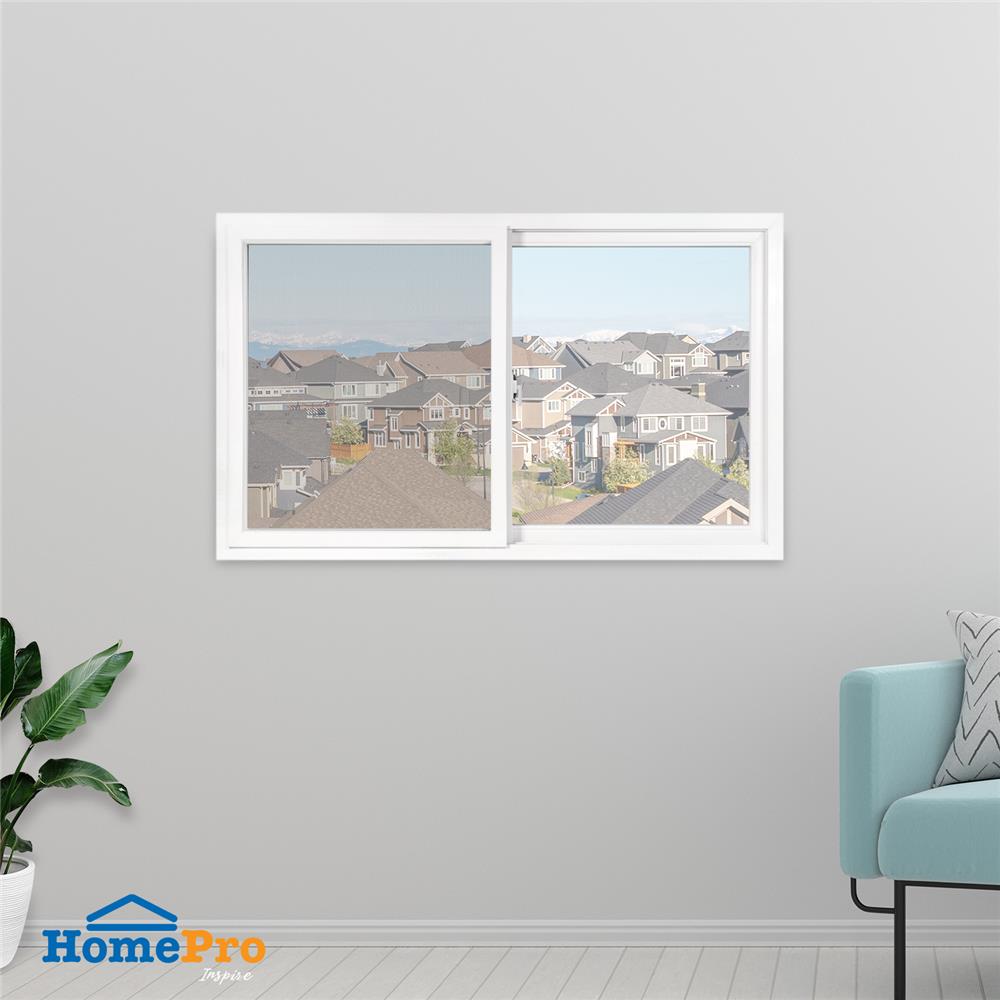 หน้าต่างบานเลื่อน UPVC S-S มุ้ง AZLE 180X110 ซม. สีขาว