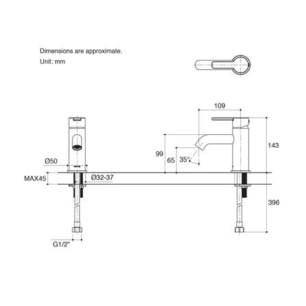 ก๊อกอ่างล้างหน้าเดี่ยว KOHLER K-30447T-4CD-CP_3