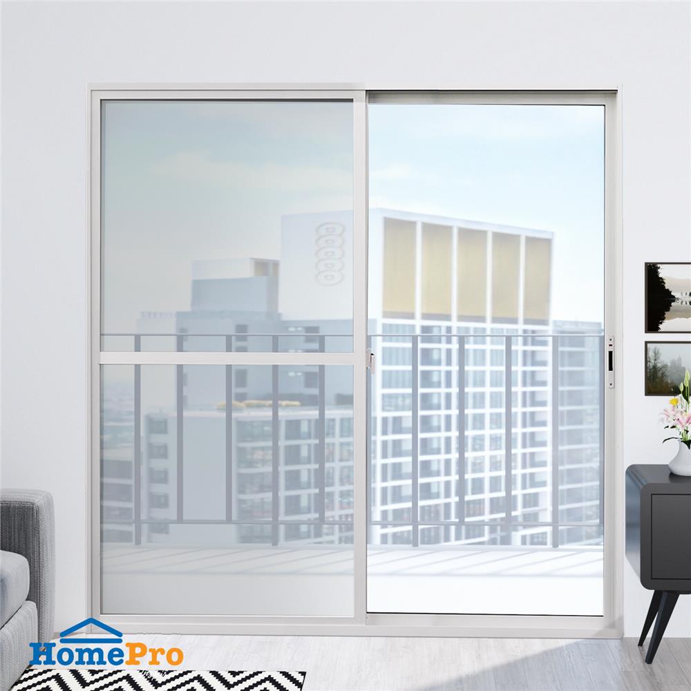 ประตูบานเลื่อน UPVC S-S มุ้ง AZLE 200X205 ซม. สีขาว