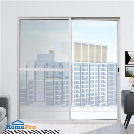 ประตูบานเลื่อน UPVC S-S มุ้ง AZLE 200X205 ซม. สีขาว_2