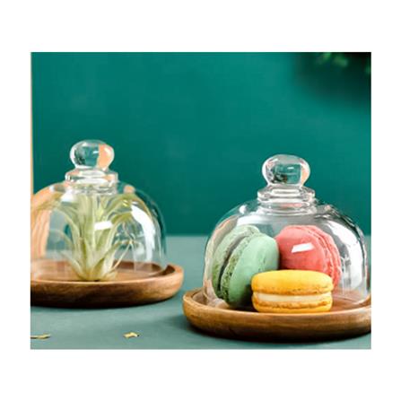 ที่วางเค้กพร้อมฝาแก้ว BAMBOO 4.5 นิ้ว_1