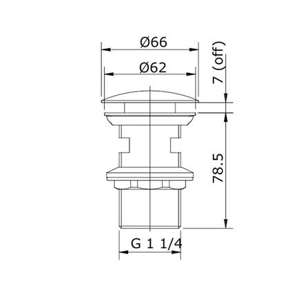 สะดืออ่างล้างหน้าแบบกด TOTO T6JV6_1