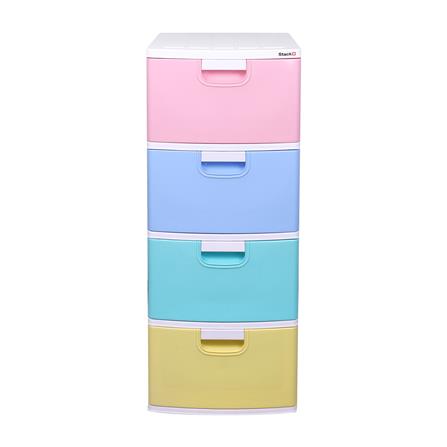 ตู้ลิ้นชัก 4 ชั้น STACKO MM4 42X48X107 ซม. หลากสี_1