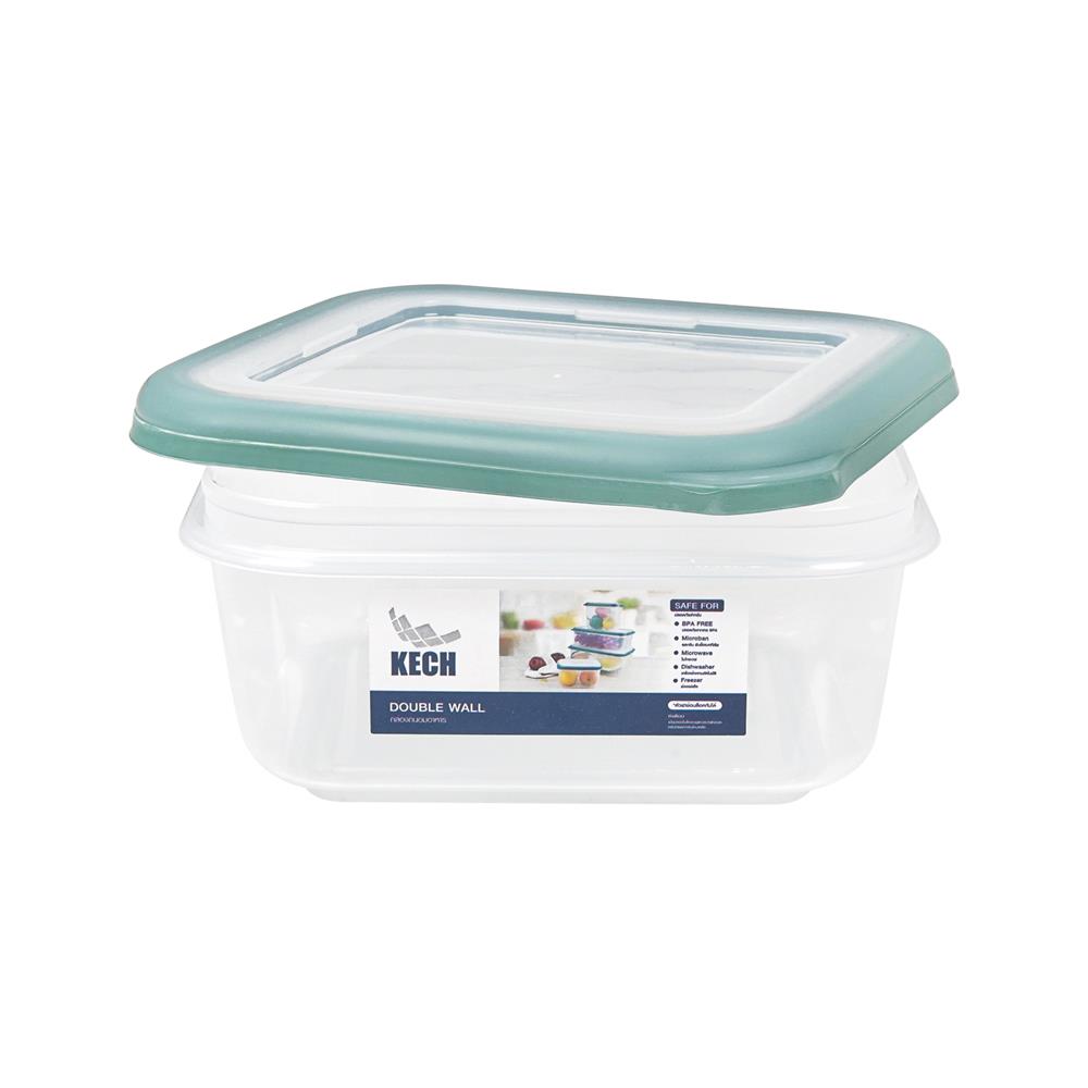 กล่องอาหาร 0.9 ลิตร KECH DOUBLE WALL 9040 สีเขียว