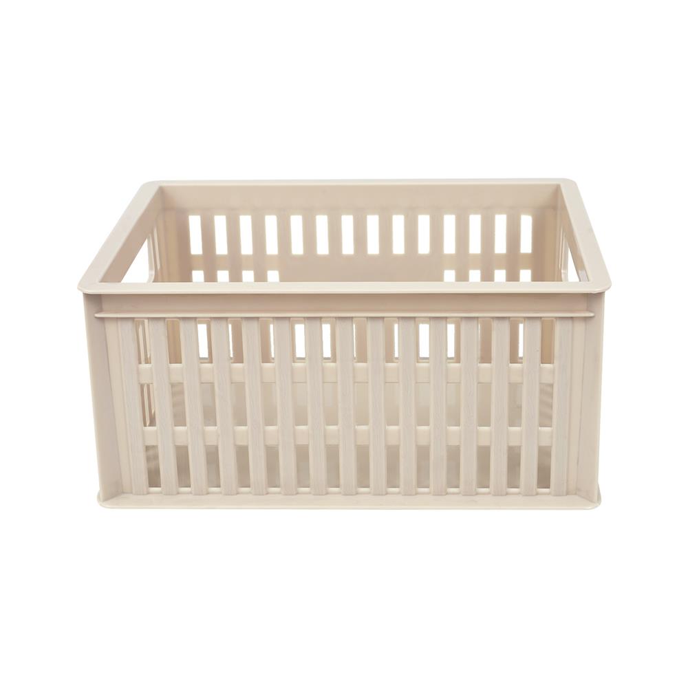 กล่องซ้อนได้ ME LIVING 591-1 16X24X11 ซม. สีน้ำตาลอ่อน