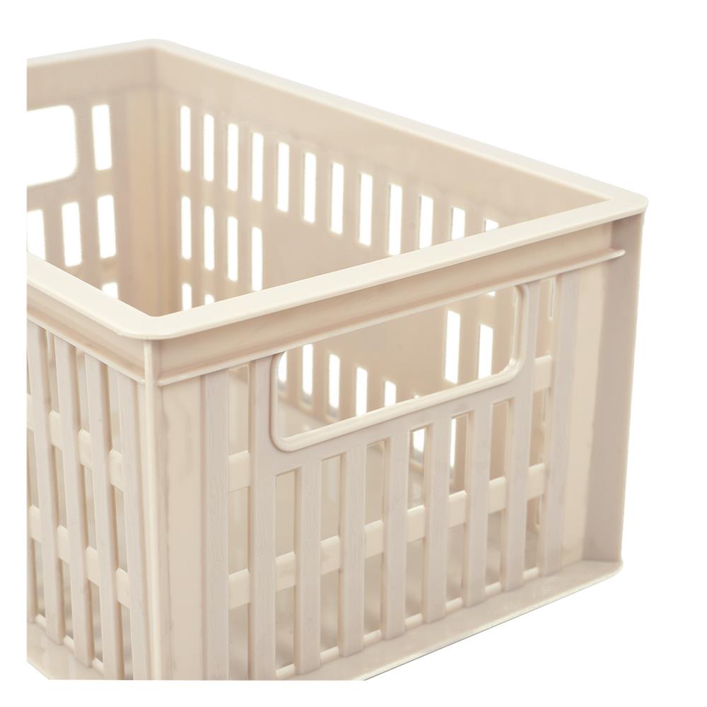 กล่องซ้อนได้ ME LIVING 591-1 16X24X11 ซม. สีน้ำตาลอ่อน