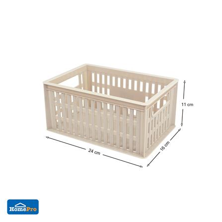 กล่องซ้อนได้ ME LIVING 591-1 16X24X11 ซม. สีน้ำตาลอ่อน_3