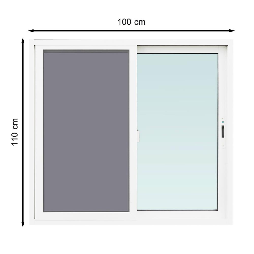 หน้าต่างบานเลื่อน UPVC S-S มุ้ง TAKECHI 100X110 ซม. สีขาว