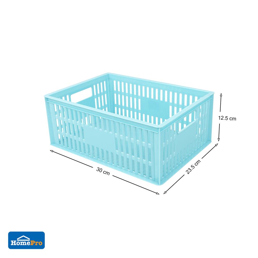 กล่องซ้อนได้ ME LIVING 591 23.5X30X12.5 ซม. สีฟ้า