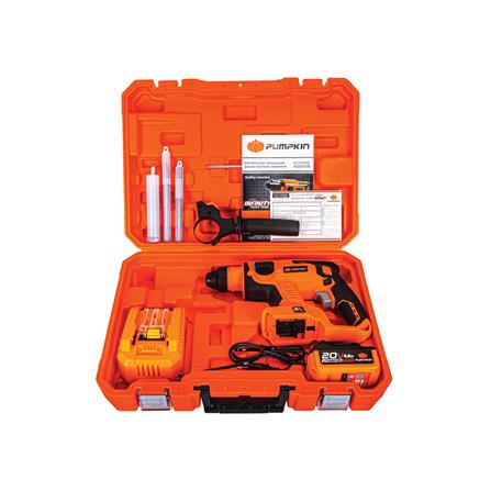 สว่านโรตารี่ไร้สาย (พร้อมแบตเตอรี่) PUMPKIN INF-26RHBL 50258 20 โวลต์ 26 มม._3