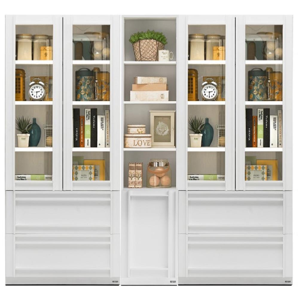 ชุดตู้หนังสือ KONCEPT LYBRARY-SCDW80 200 ซม. สีขาว