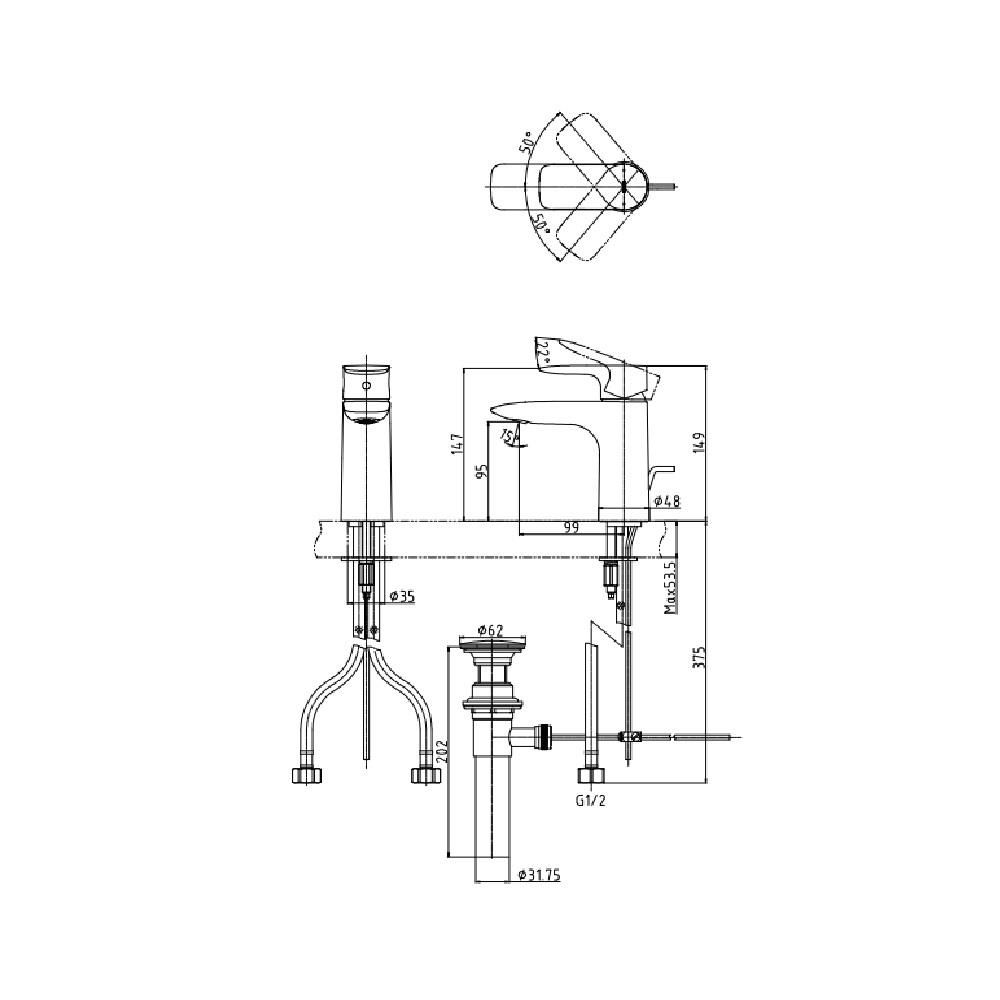 ก๊อกอ่างล้างหน้า TOTO TLG04301T