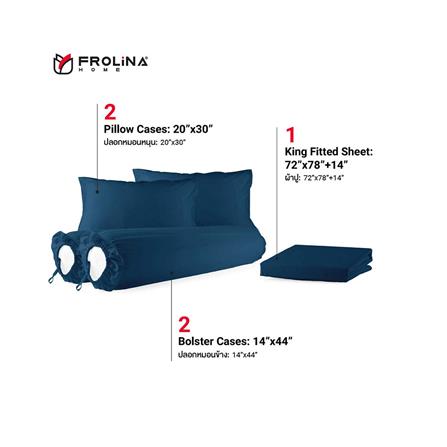 ชุดผ้าปูที่นอน 6 ฟุต 5 ชิ้น FROLINA MICROTEX SF018_2