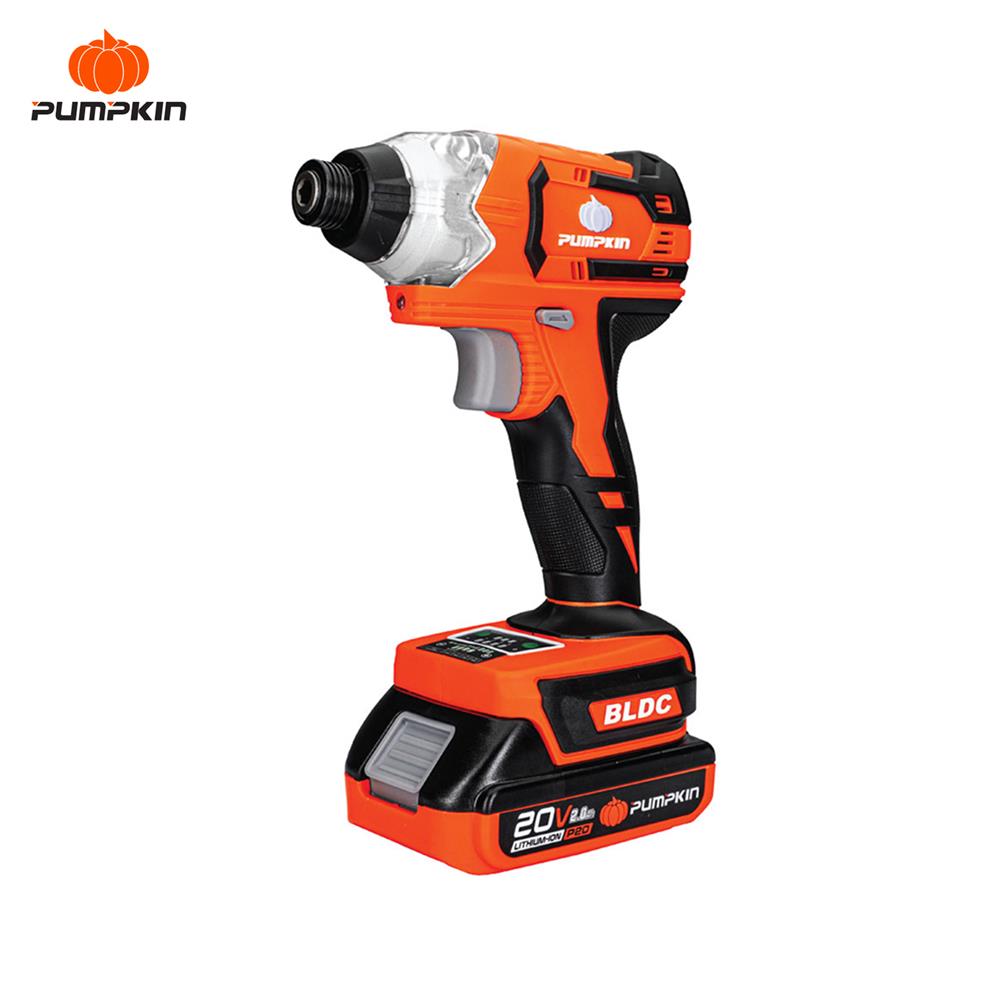สว่านไขควงกระแทกไร้สาย (พร้อมแบตเตอรี่) PUMPKIN INF-65ICBL 50261 20 โวลต์