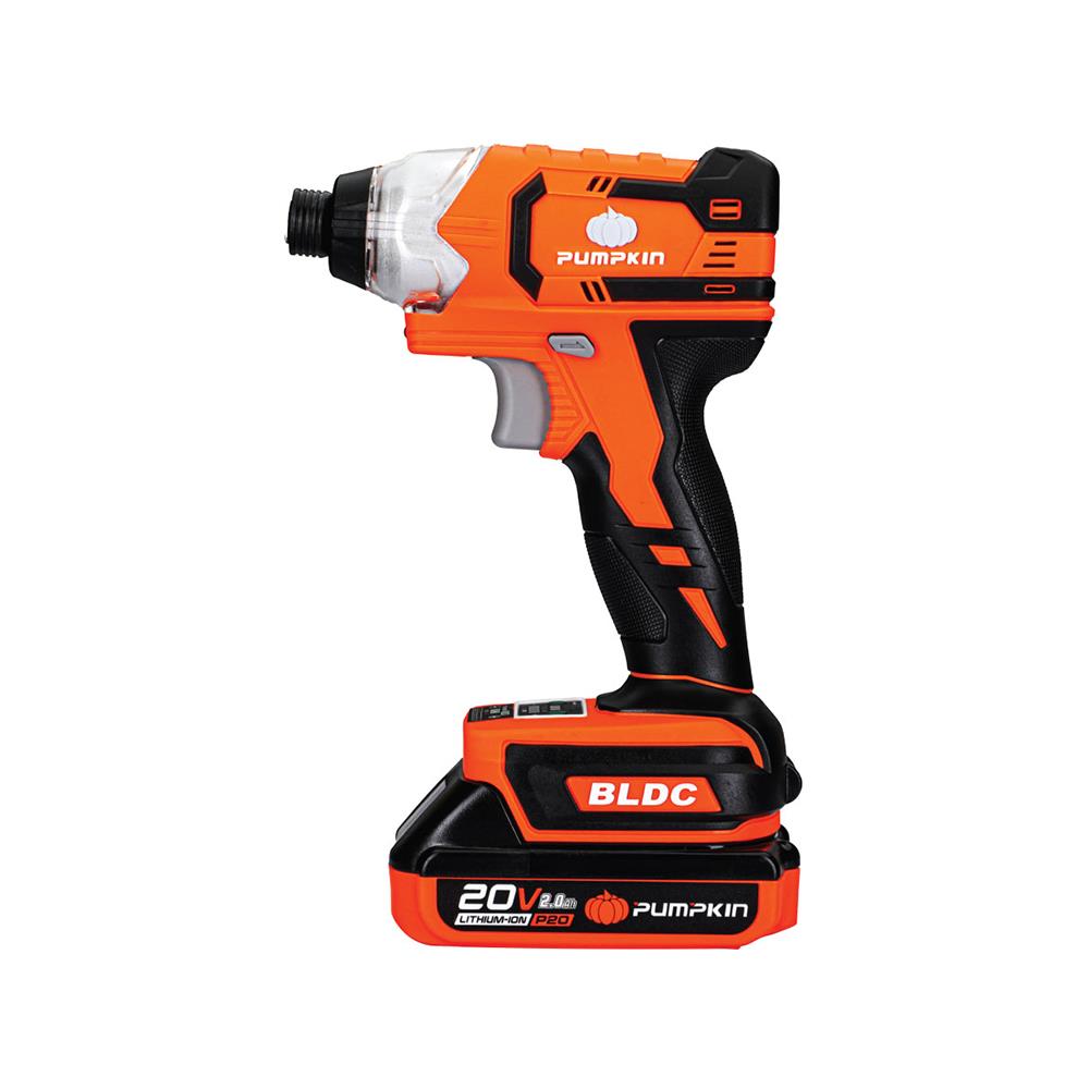 สว่านไขควงกระแทกไร้สาย (พร้อมแบตเตอรี่) PUMPKIN INF-65ICBL 50261 20 โวลต์