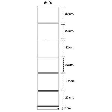 ชุดตู้หนังสือ KONCEPT LYBRARY-SC80 200 ซม. สีขาว_3