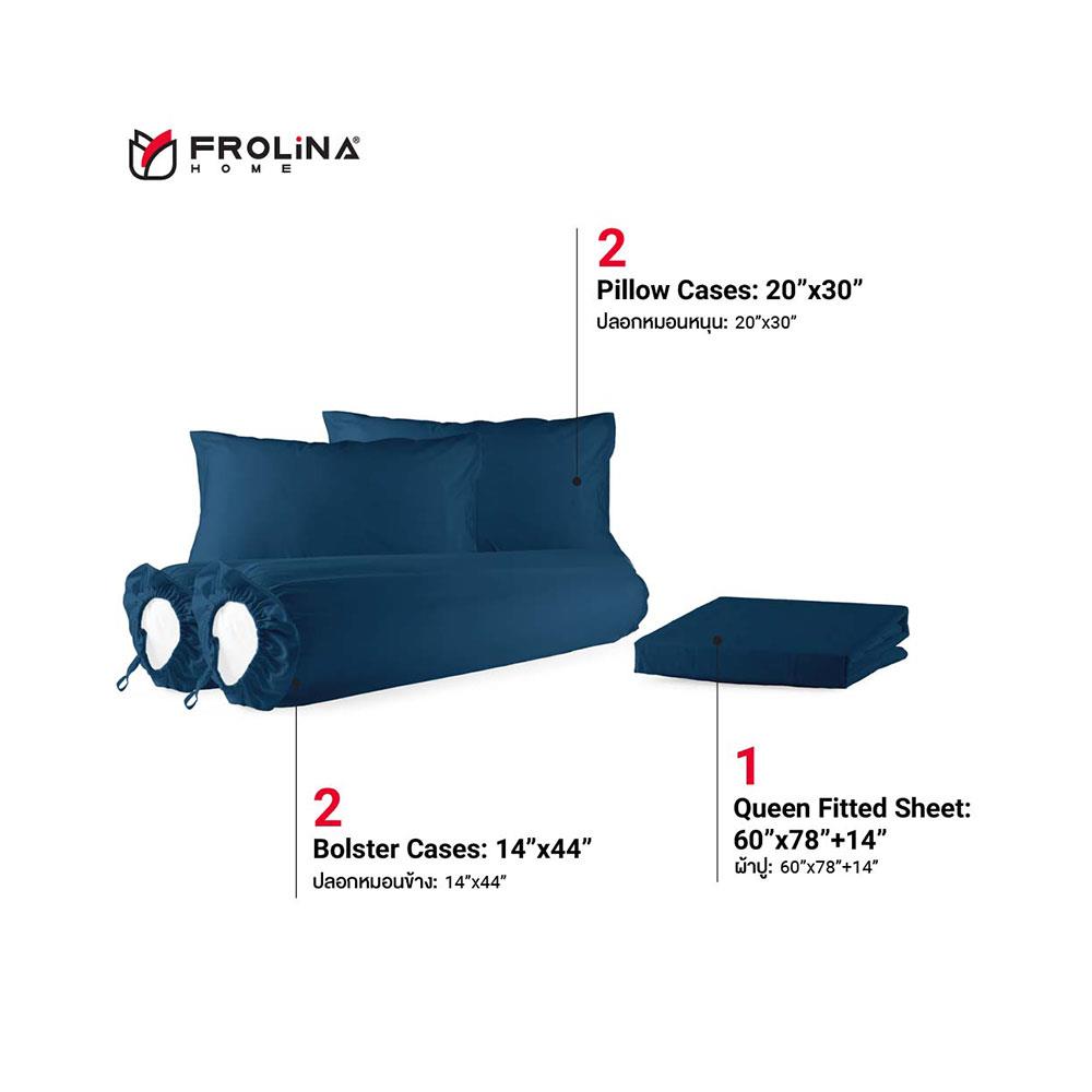 ชุดผ้าปูที่นอน 5 ฟุต 5 ชิ้น FROLINA MICROTEX SF018