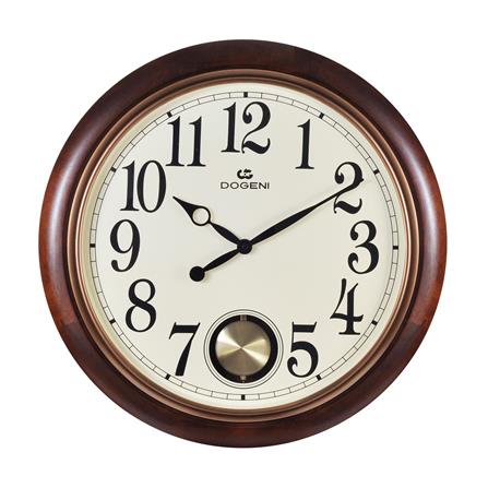 นาฬิกาแขวนไม้ DOGENI WCW022DB 21 นิ้ว สีน้ำตาลเข้ม_0