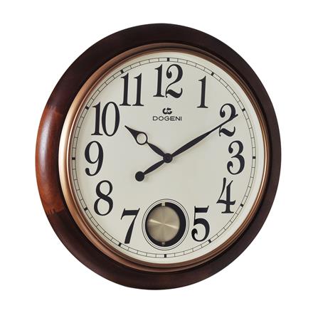 นาฬิกาแขวนไม้ DOGENI WCW022DB 21 นิ้ว สีน้ำตาลเข้ม_1