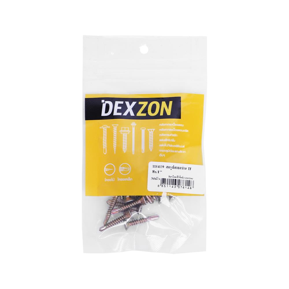 สกรูปลายสว่าน TF DEXZON 8x1 นิ้ว 30 ชิ้น