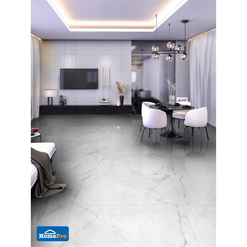 กระเบื้องพื้นพอร์ซเลน 80x160 ซม. TARA แอริโซ ขาว 2.56 ตร.ม.