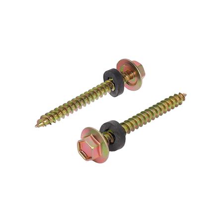 สกรูยึดหลังคาลอนคู่แปไม้ DEXZON 10x2 นิ้ว (แพ็ก 100 ชิ้น)_0