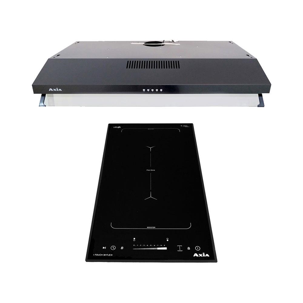 เตาฝัง+เครื่องดูดควัน AXIA I-TOUCH30+I-NERO60PU