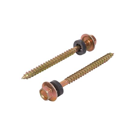 สกรูยึดหลังคาลอนคู่แปไม้ DEXZON 10x2.5 นิ้ว (แพ็ก 100 ชิ้น)_0