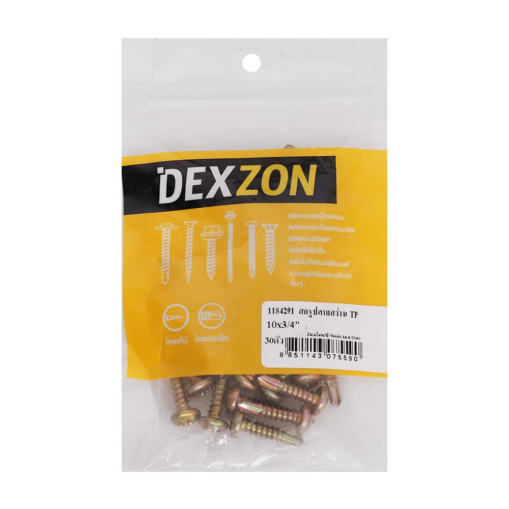 สกรูปลายสว่าน TP DEXZON 10x3/4 นิ้ว 30 ชิ้น