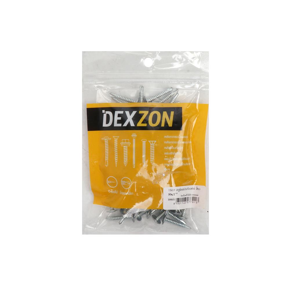 สกรูปลายสว่าน WF DEXZON 8x1 นิ้ว 100 ชิ้น