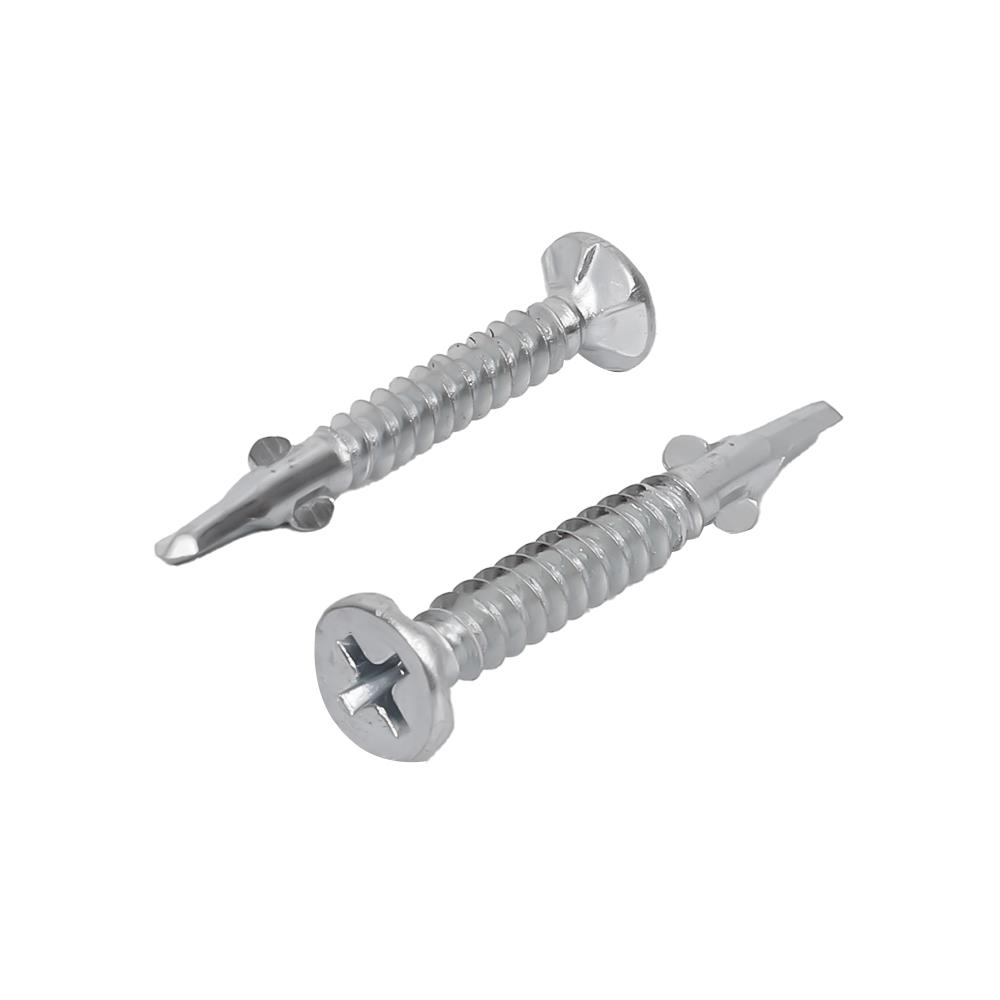 สกรูยึดไม้ฝามีปีก TF DEXZON 8X1-1/4 นิ้ว แพ็ก 500 ชิ้น